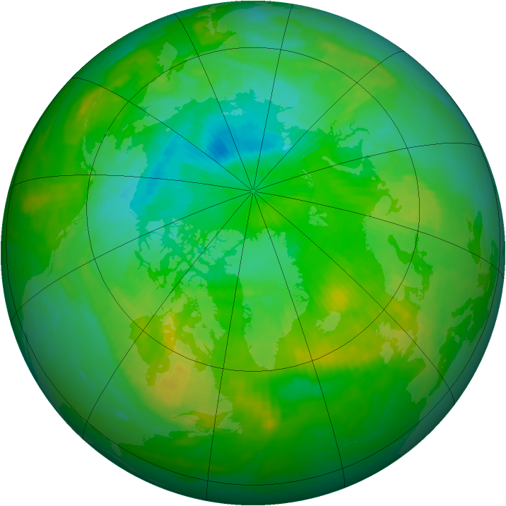 Arctic ozone map for 08 August 1979